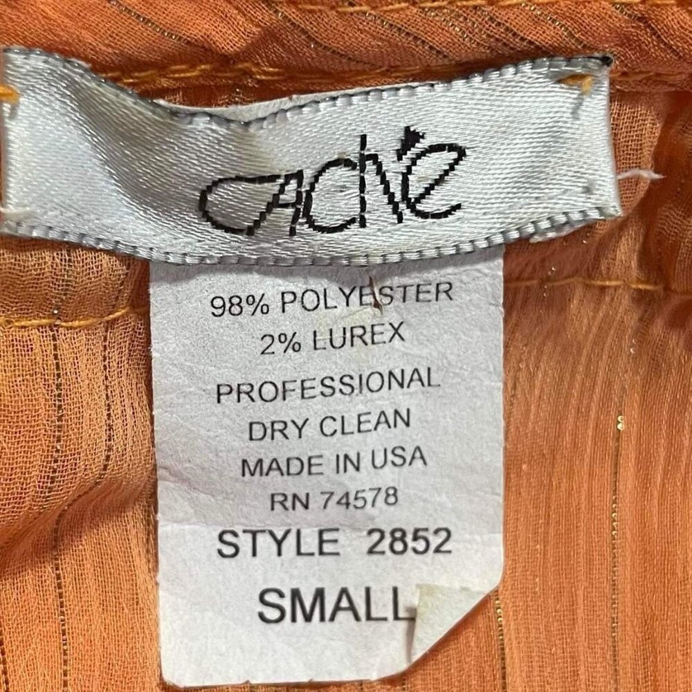 Cache Size Small Top Blouse Long Sleeve Embroider… - image 4